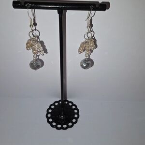 Elegant Silver and Gold Dangle Earrings